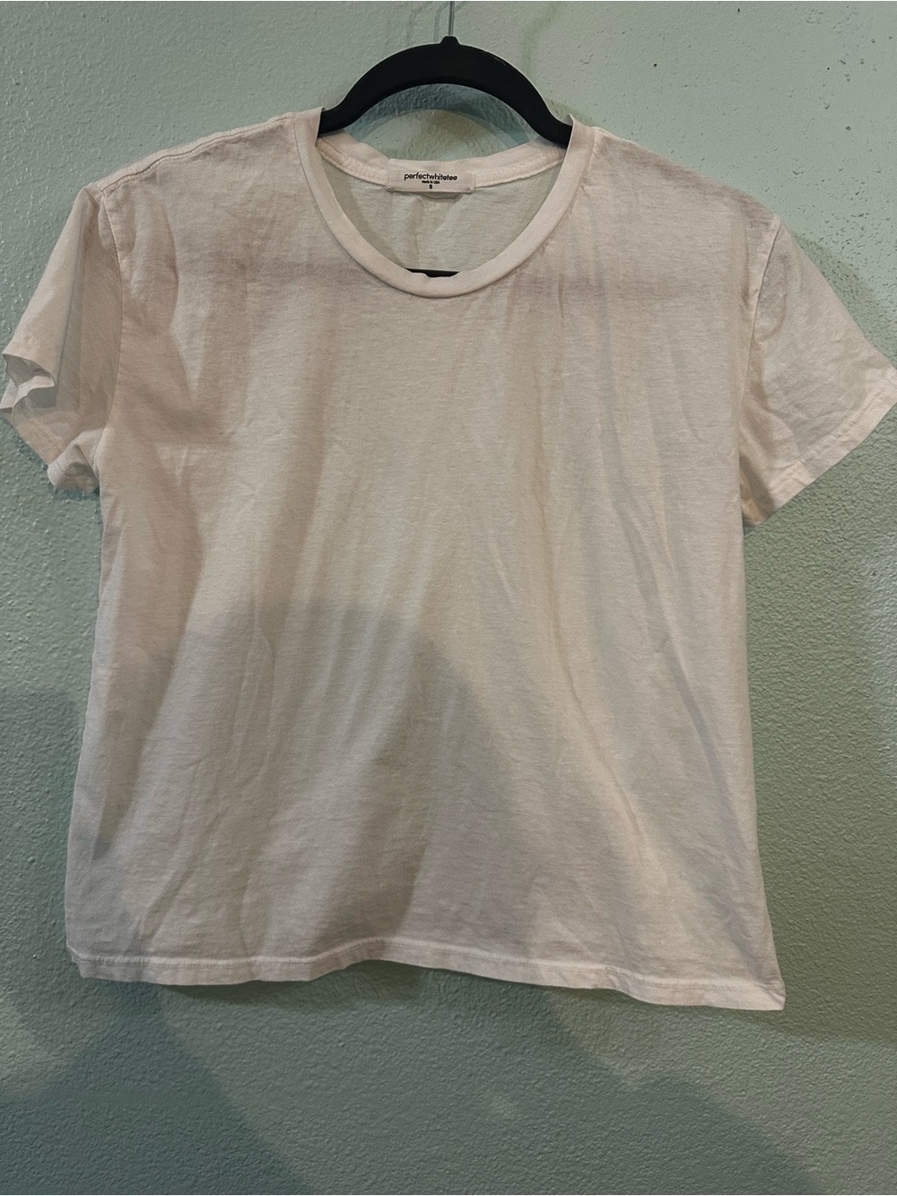 Perfect White Tee Classic White Crew Neck Cotton T-Shirt | Size S